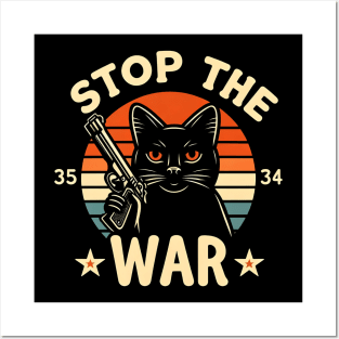 Stop the war - cats Posters and Art